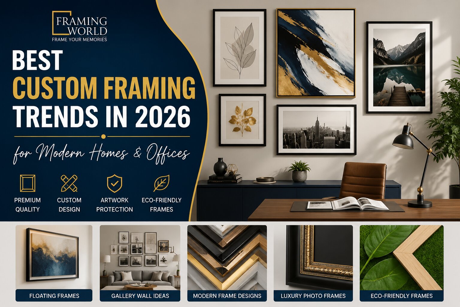Best Custom Framing Trends in 2026 for Modern Homes and Offices